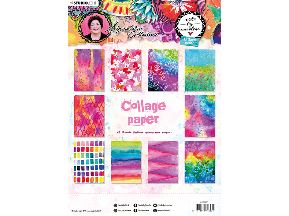 Studio Light - Signature Collection Collage Paper Colorful Art by Marlene